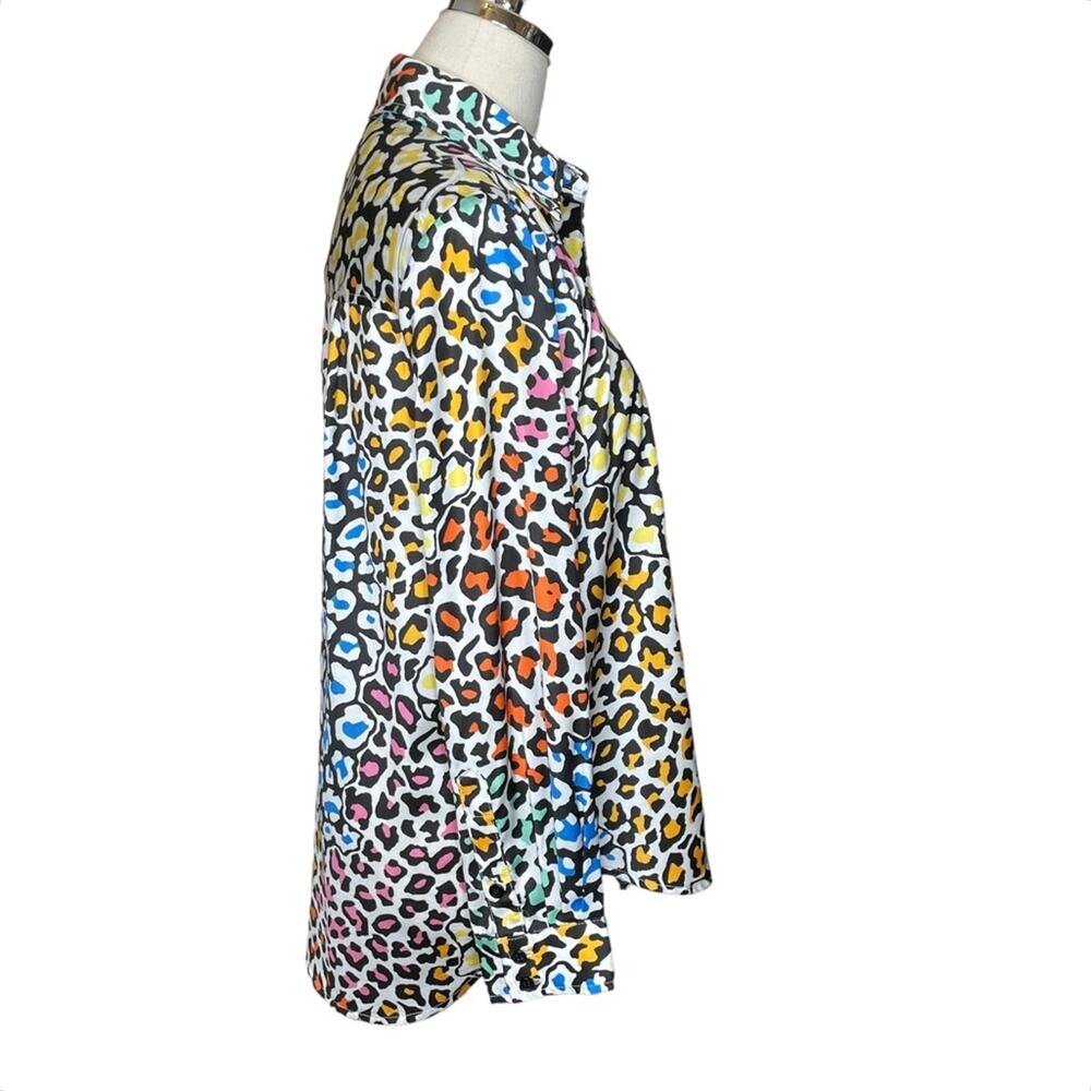 Finley Size Xs Multi Color Leopard Print Long Sle… - image 6
